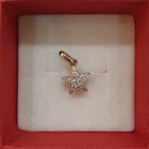 Pendentif étoile or jaune avec diamants