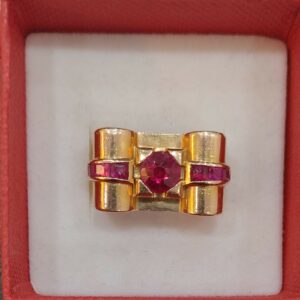 Bague or jaune avec Rubis